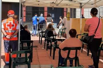 La campaña de vacunación de dos días de duración se lleva a cabo en las instalaciones de San Juan Bosco/TA.